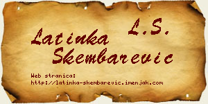 Latinka Škembarević vizit kartica